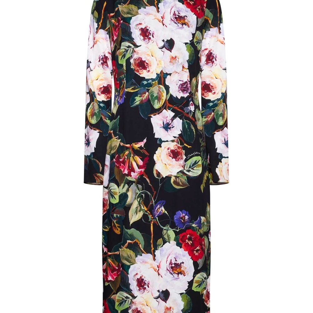 Dolce & Gabbana Floral Long Sleeve Dress
